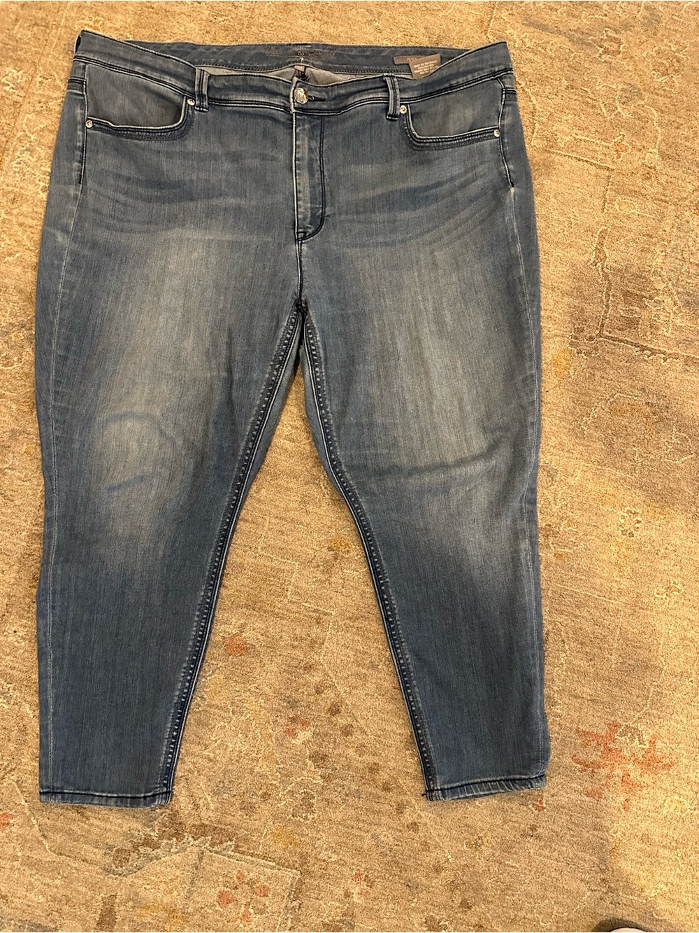 Melissa McCarthy Seven7 Pencil Stretch Skinny Jeans in Blue